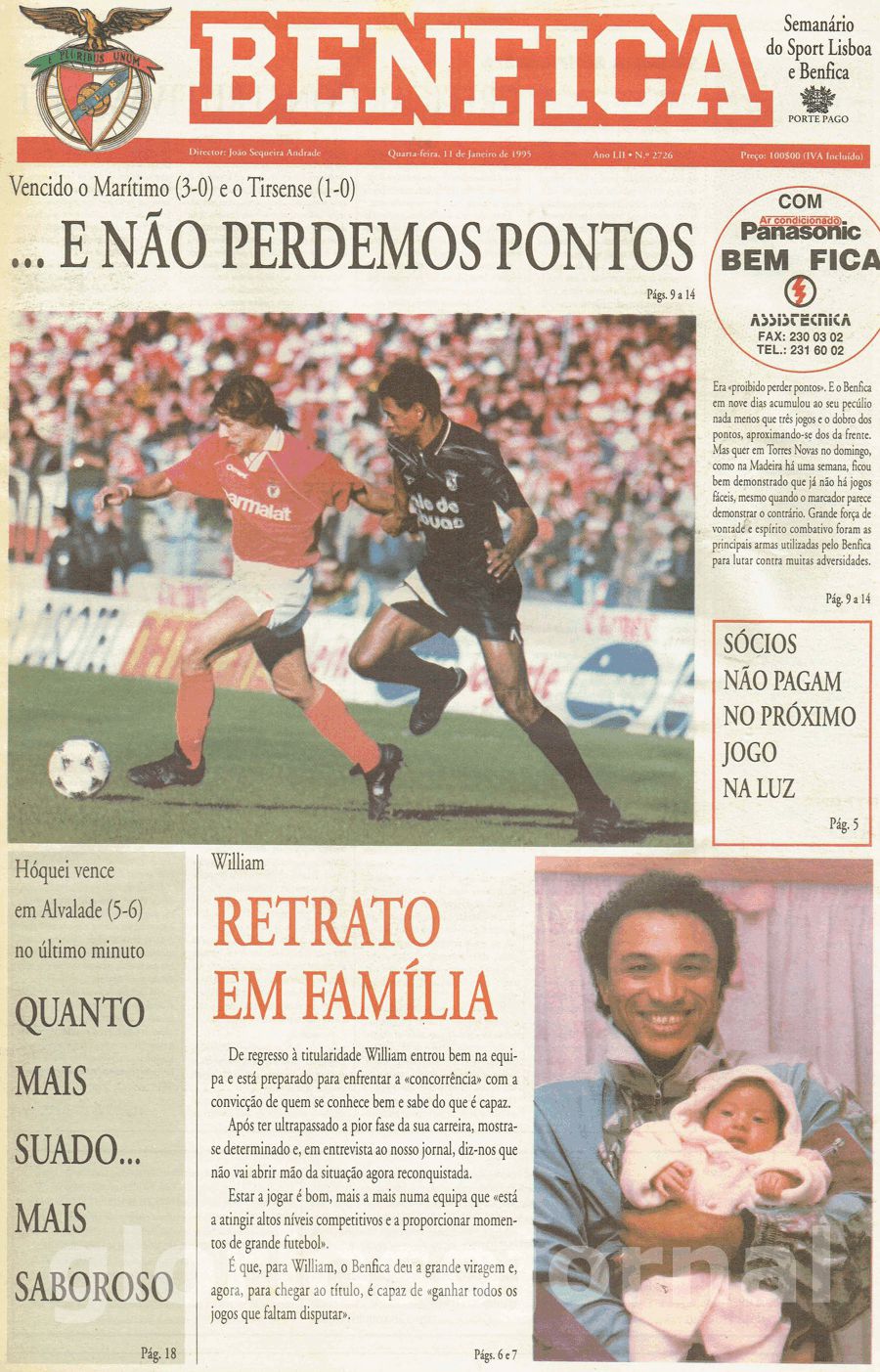 jornal o benfica 2726 1995-01-11